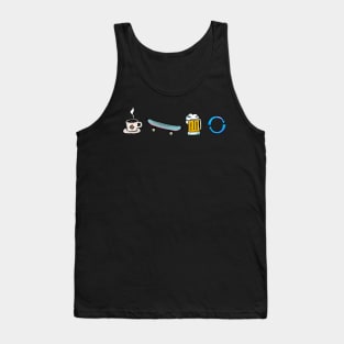 Coffee Skate Beer Repeat Tank Top